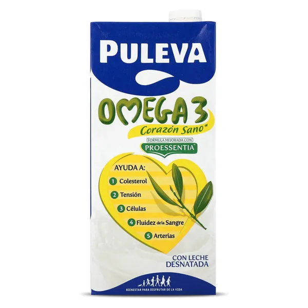 Leche desnatada omega 3 Puleva 1 L 2