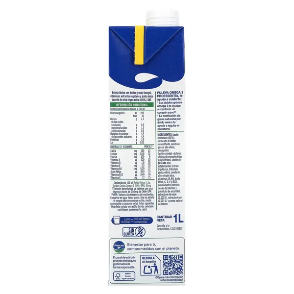Leche desnatada omega 3 Puleva 1 L 5