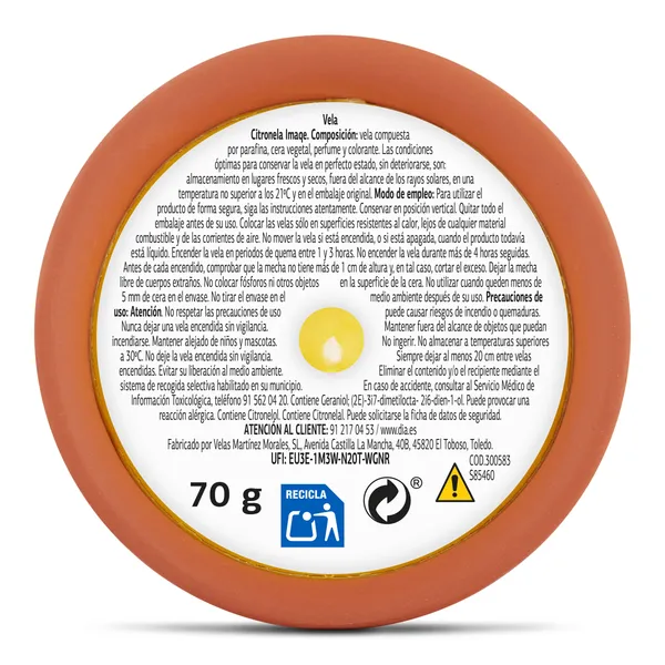 Vela citronela en maceta Dia Imaqe 1 unidad 5