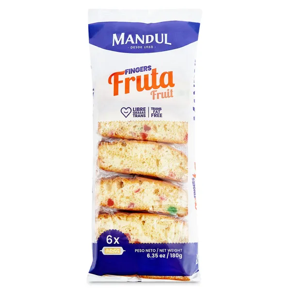 Bizcocho con fruta confitada Mandul bolsa 180 g