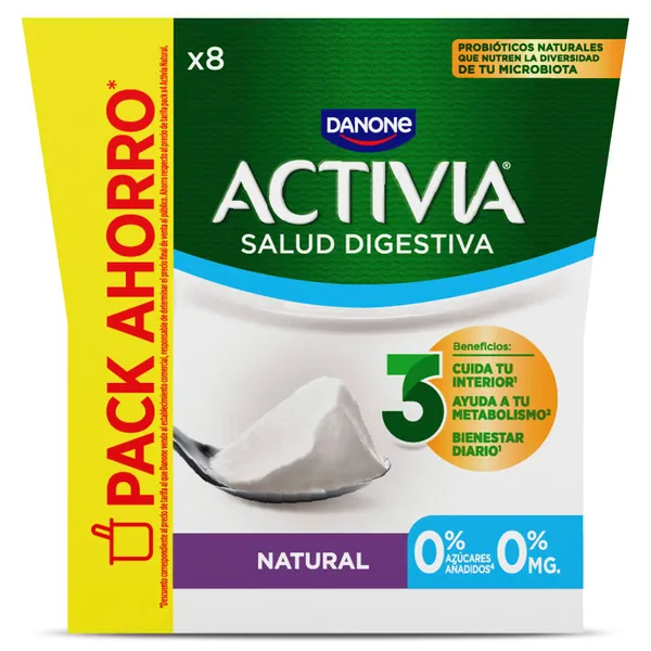 Bífidus natural desnatado Activia pack 8 x 120 g 2