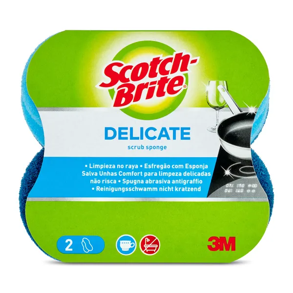 Estropajo salvauñas delicate Scotch brite pack 2 unidades 2