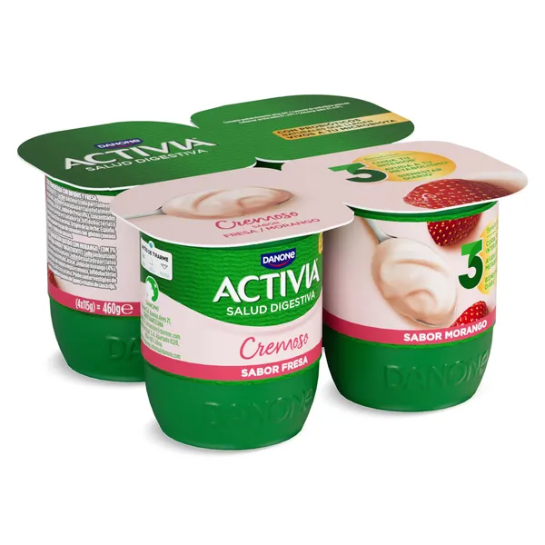 Bífidus cremoso con fresa Activia pack 4 x 115 g 3