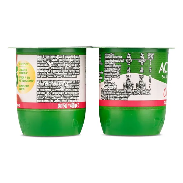 Bífidus cremoso con fresa Activia pack 4 x 115 g 4