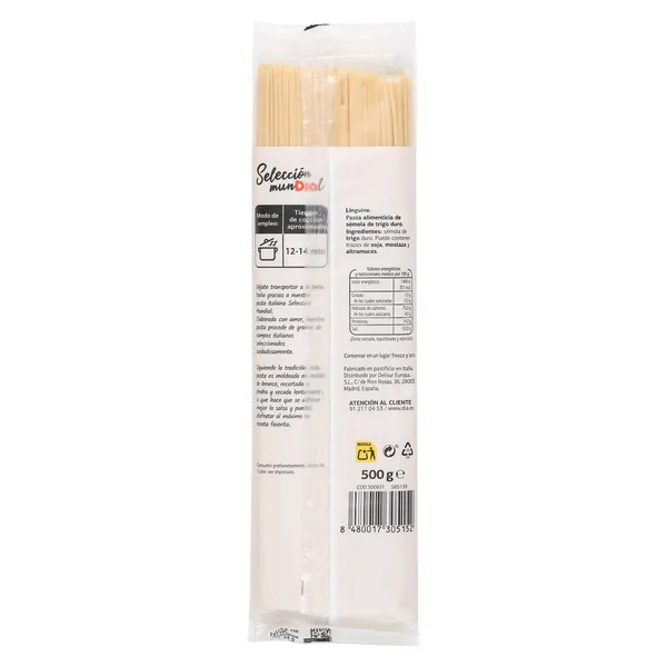 Pasta linguine Dia Selección Mundial bolsa 500 g 2