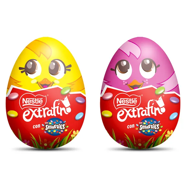 Huevo de chocolate con smarties Nestlé Extrafino 40 g 2