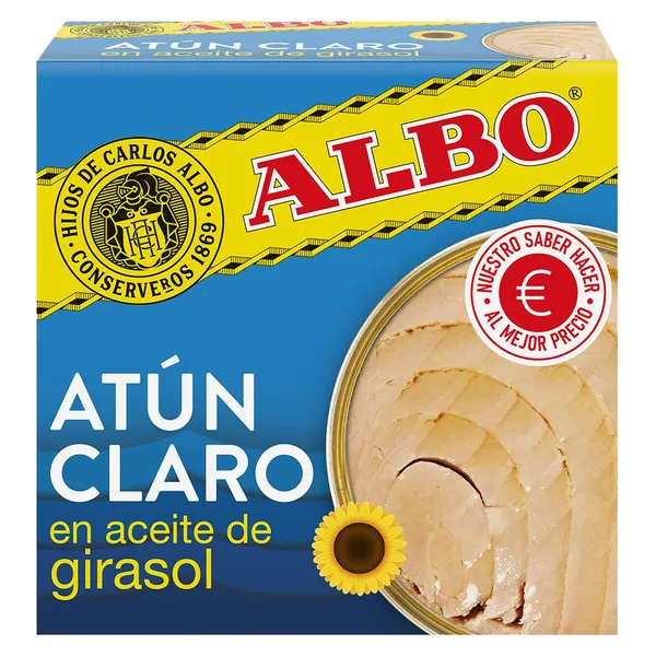 Atún claro en aceite de girasol Albo 67 g