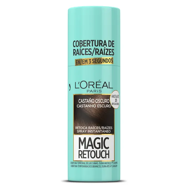 Tinte retoca raíces tono marrón L'Oréal Magic retouch spray 75 ml