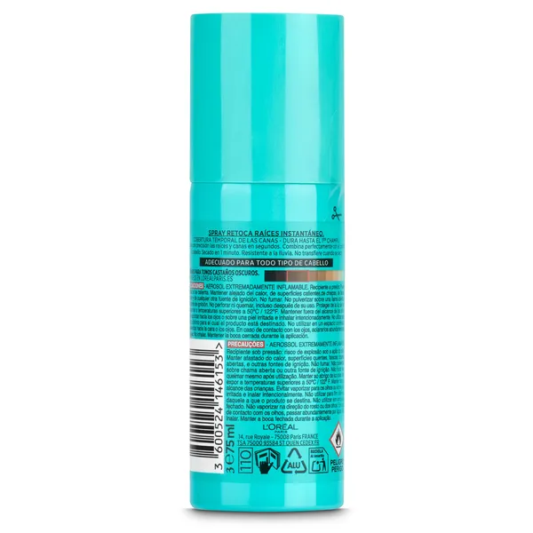Tinte retoca raíces tono marrón L'Oréal Magic retouch spray 75 ml 2