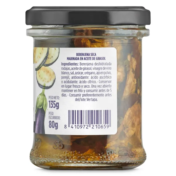 Berenjena seca en aceite Emperatriz frasco 80 g 2
