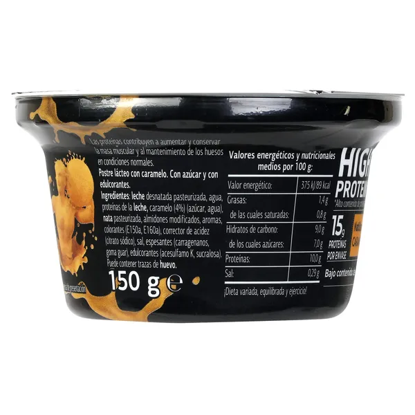Natillas con caramelo alta en proteínas Dia Láctea tarrina 150 g 3