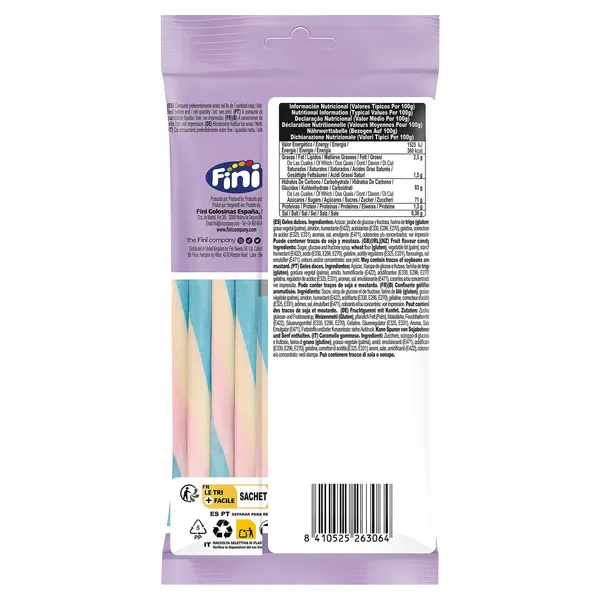 Regaliz tubes inside out Fini bolsa 125 g 2