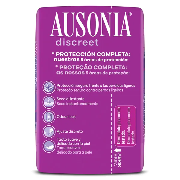 Compresas incontinencia extra Ausonia Discreet bolsa 12 unidades 3