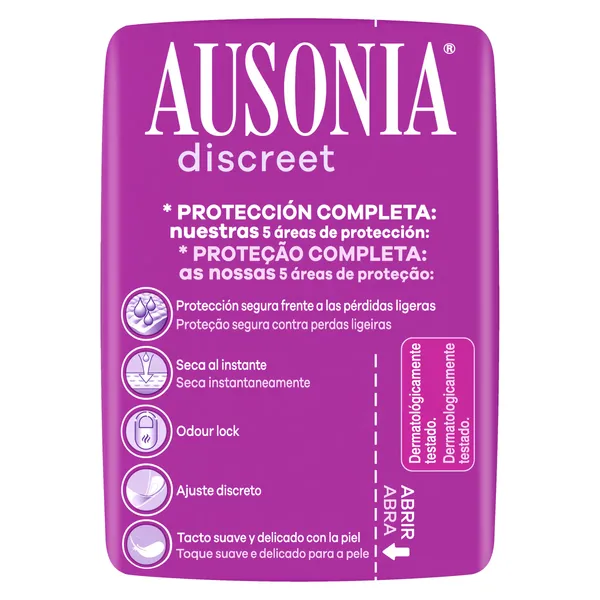 Compresas incontinencia normal Ausonia Discreet bolsa 14 unidades 3