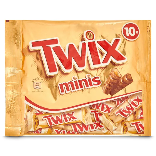 Mini barritas de chocolate y galleta rellena de caramelo Twix bolsa 227 g 2