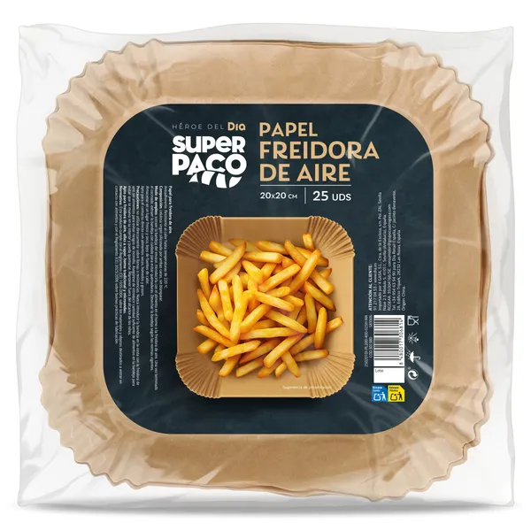 Papel para freidora de aire Dia Super Paco 25 unidades 2