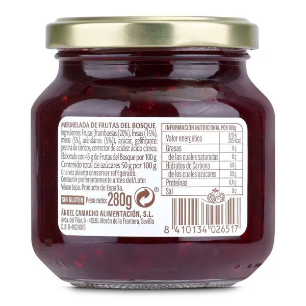 Mermelada de frutas del bosque La vieja fábrica frasco 280 g 3