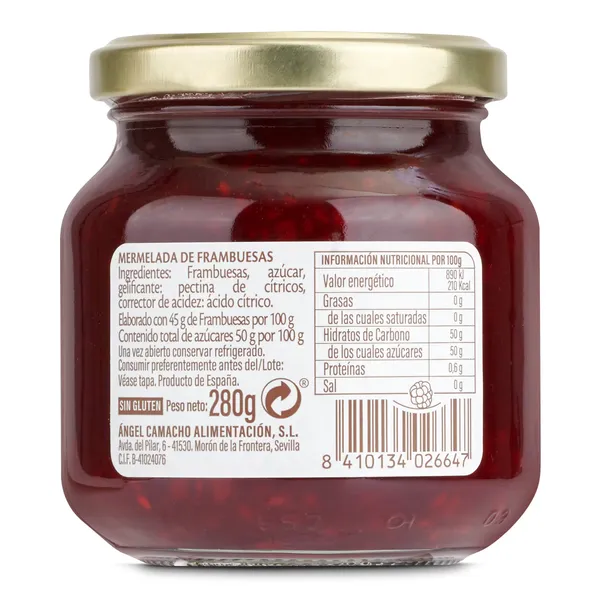 Mermelada de frambuesa La vieja fábrica 280 g 3