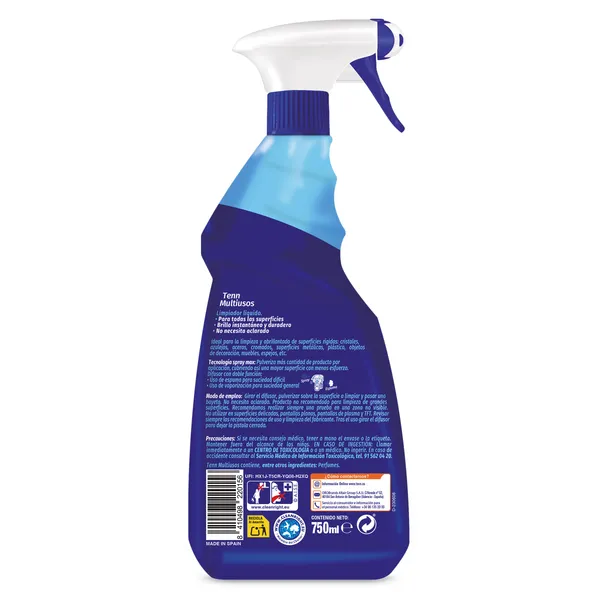 Limpiador multiusos con bioalcohol Tenn 750 ml 3