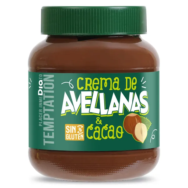 Crema de avellanas y cacao Dia Temptation frasco 380 g 2