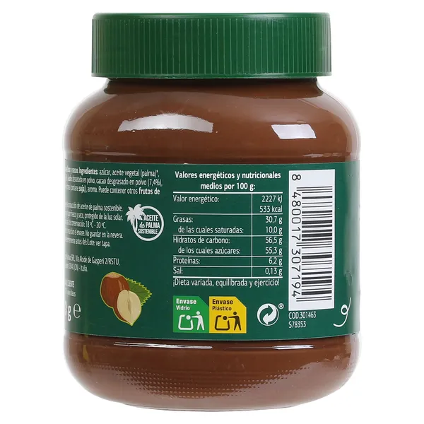 Crema de avellanas y cacao Dia Temptation frasco 380 g 3