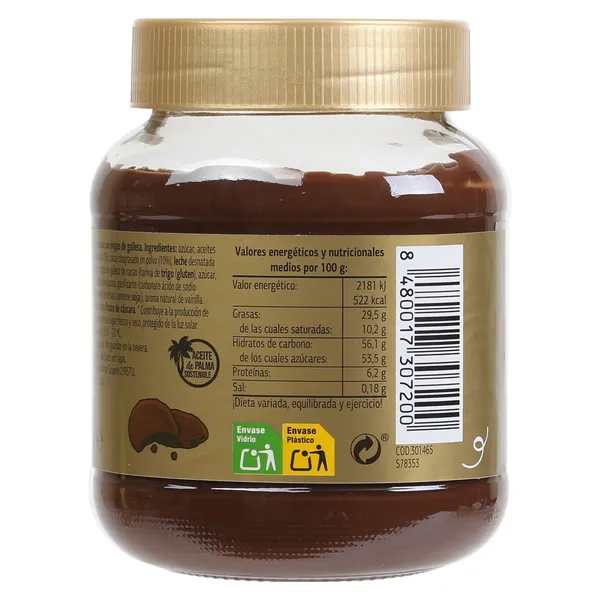Crema de avellanas y cacao con galleta Dia Temptation frasco 350 g 3