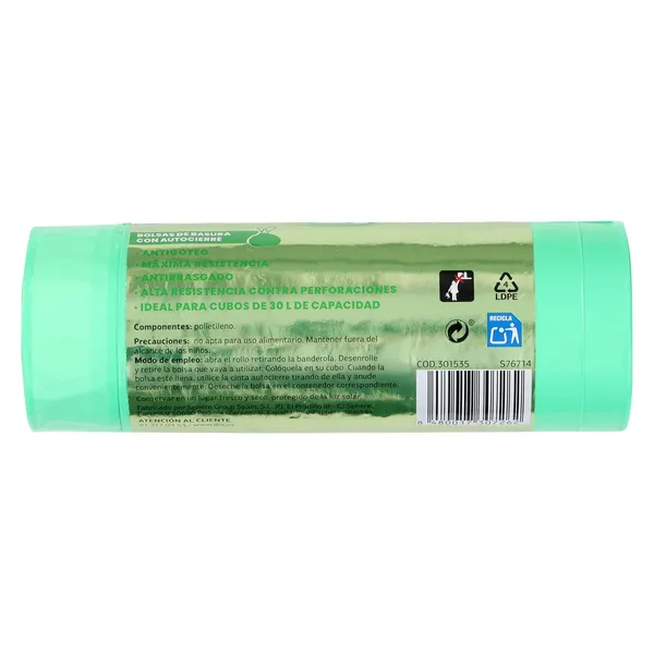 Bolsa de basura 30 L cubo alto con autocierre Dia Super Paco 20 unidades 4