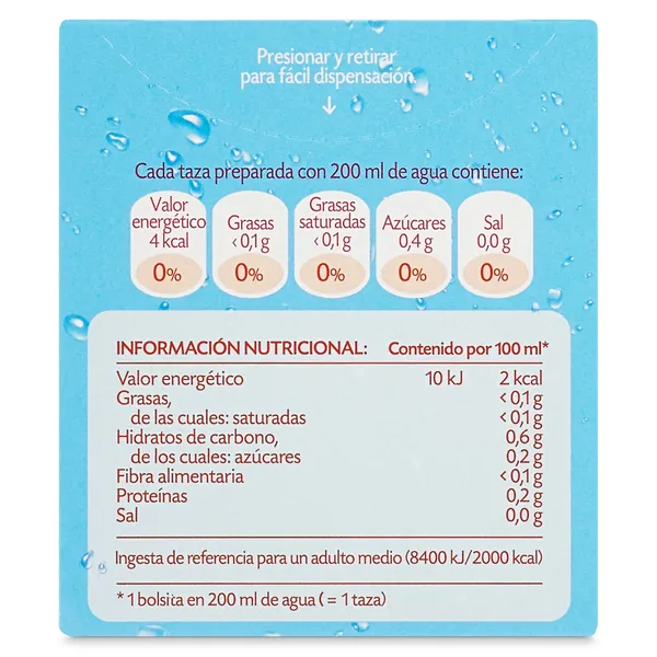 Infusión de frutos rojos agua fría Pompadour caja 20 unidades 5