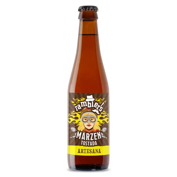 Cerveza artesana tostada Märzen Ramblers de Dia botella 33 cl