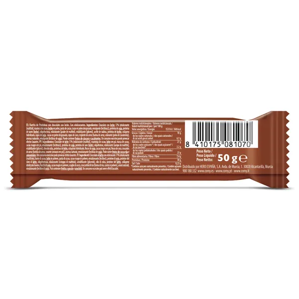 Barrita de chocolate con 30% de proteínas Corny bolsa 50 g 2