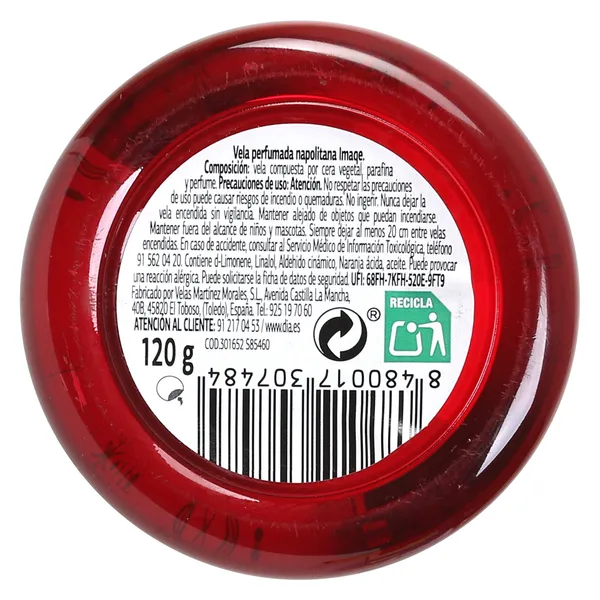 Vela perfumada Navideña roja Imaqe de Dia 1 unidad 3