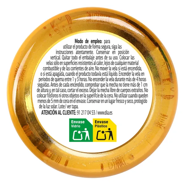 Vela perfumada Navideña amarilla Imaqe de Dia 1 unidad 4