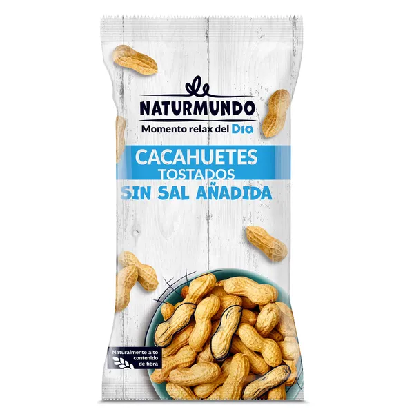 Cacahuetes con cáscara tostados sin sal añadida Dia Naturmundo 250 g 2