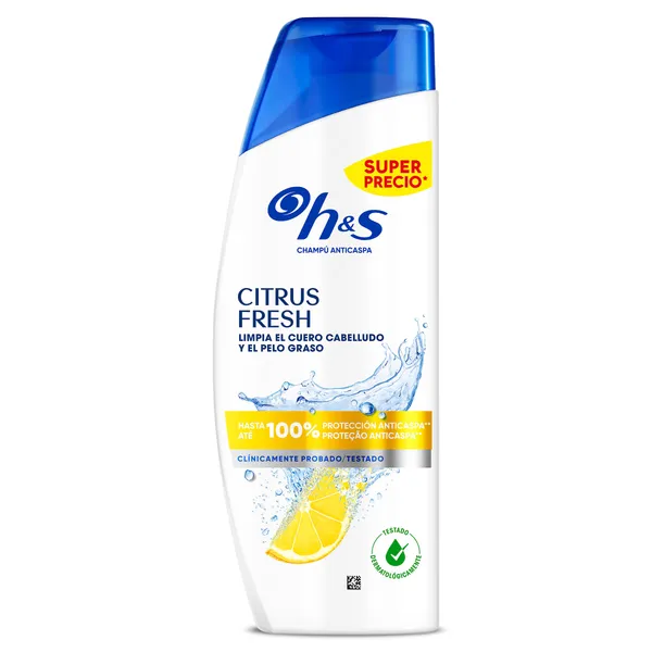 Champú anticaspa citrus fresh cabello graso H&S 250 ml 2