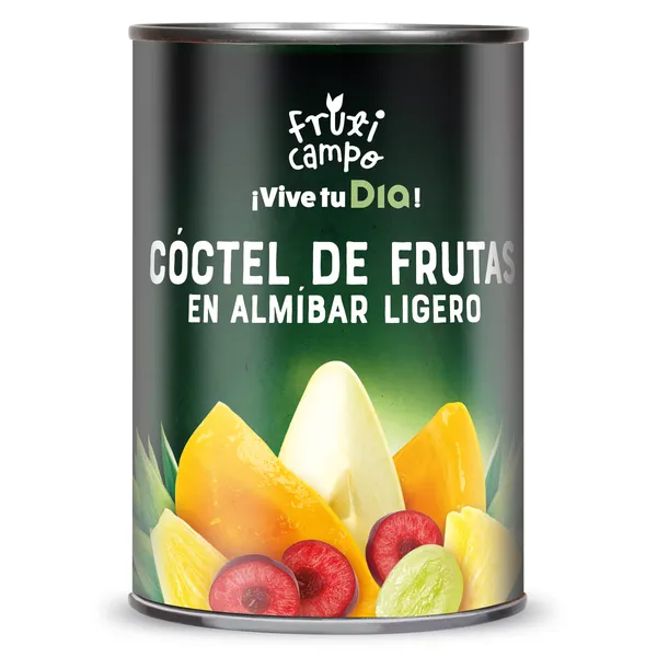 Frutas variadas en almíbar ligero Dia Fruticampo lata 240 g