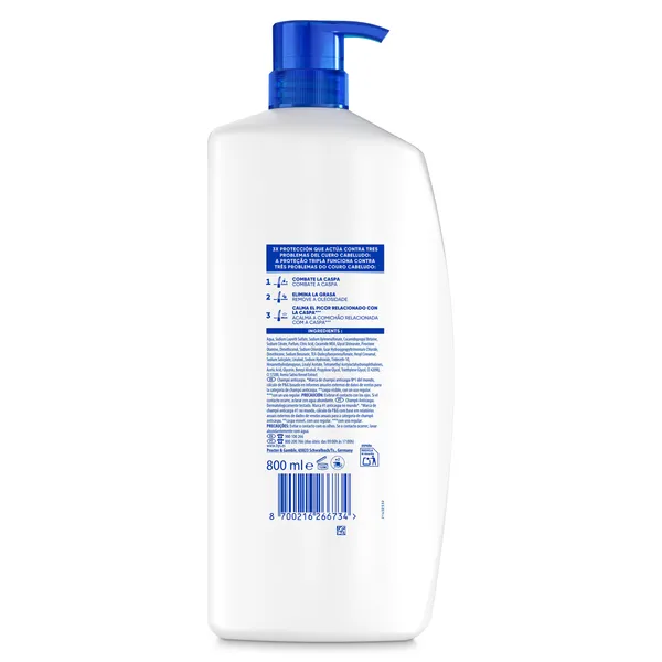 Champú clásico H&S 800 ml 3