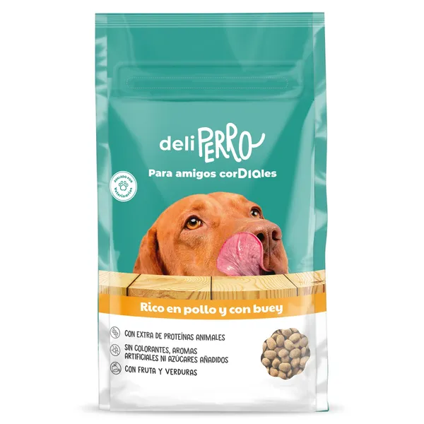 Alimento para perros con pollo y buey Deliperro de Dia bolsa 10 Kg 3