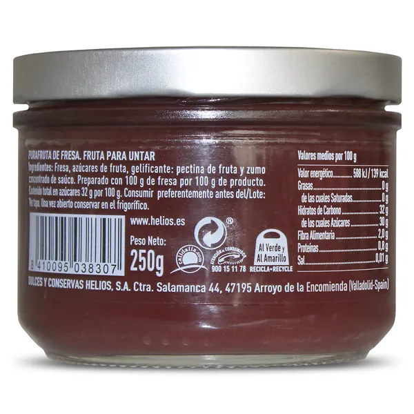 Mermelada de fresa de Huelva Helios Purafruta 250 g 3