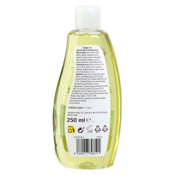 Champú con aceite de árbol de té Dia Planeta Junior 250 ml 3
