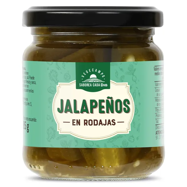 Jalapeños en rodajas Vegecampo de Dia frasco 85 g