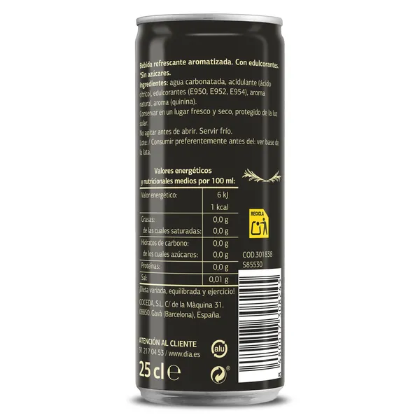 Tónica zero Dia Toni Tónico lata 25 cl 2