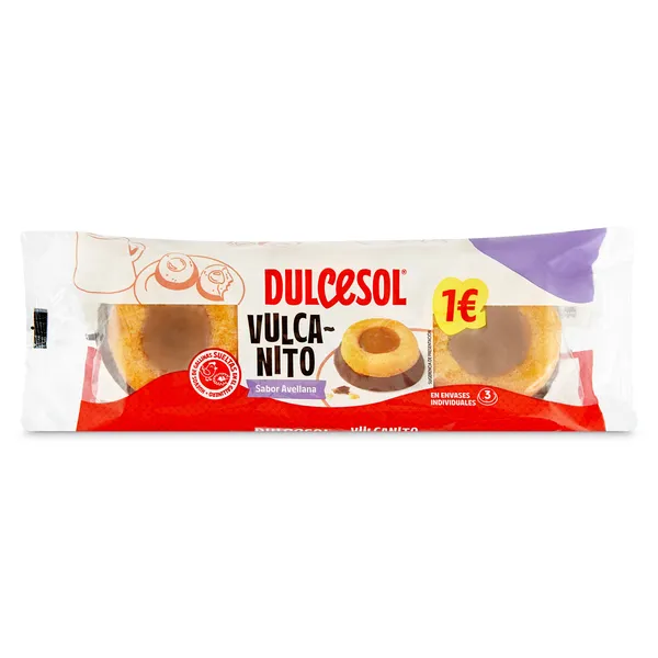 Vulcanitos sabor avellana Dulcesol bolsa 143 g