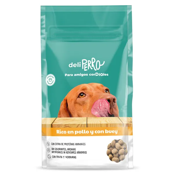 Alimento para perros con pollo y buey Deliperro de Dia bolsa 3 Kg 2