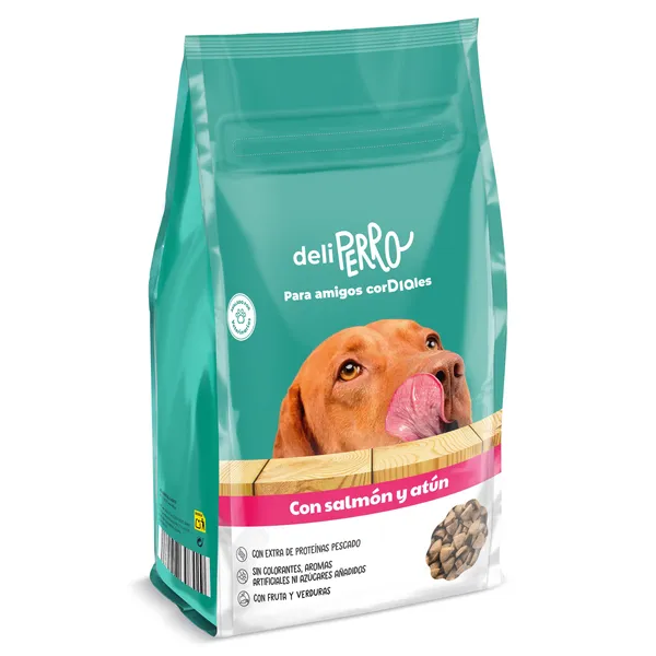 Alimento para perros con salmón y atún Deliperro de Dia bolsa 3 Kg 3