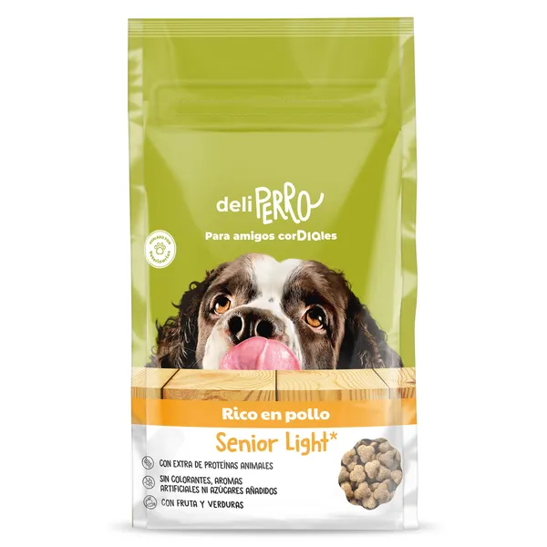 Alimento para perros senior light con pollo Deliperro de Dia bolsa 3 Kg 2