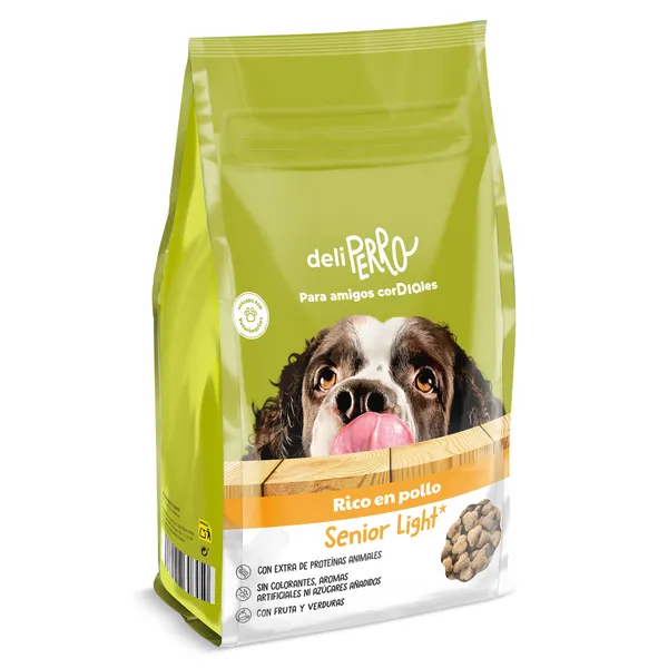 Alimento para perros senior light con pollo Deliperro de Dia bolsa 3 Kg 3