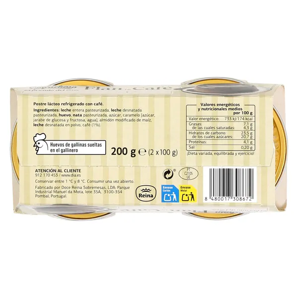 Flan de café Caprichoso Dia pack 2 x 100 g 4