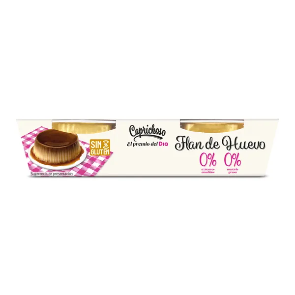 Flan de huevo doble 0% Caprichoso Dia pack 2 x 100 g 3