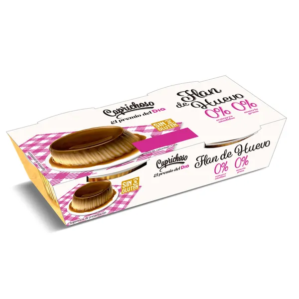 Flan de huevo doble 0% Caprichoso Dia pack 2 x 100 g