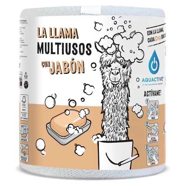 Papel multiusos con jabón Dia La Llama 1 unidad 2